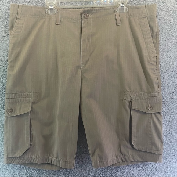 Elixir Mens Cargo Shorts Size‎ 40 Khaki Regular Fit Ripstop Fabric Workwear - Picture 1 of 10